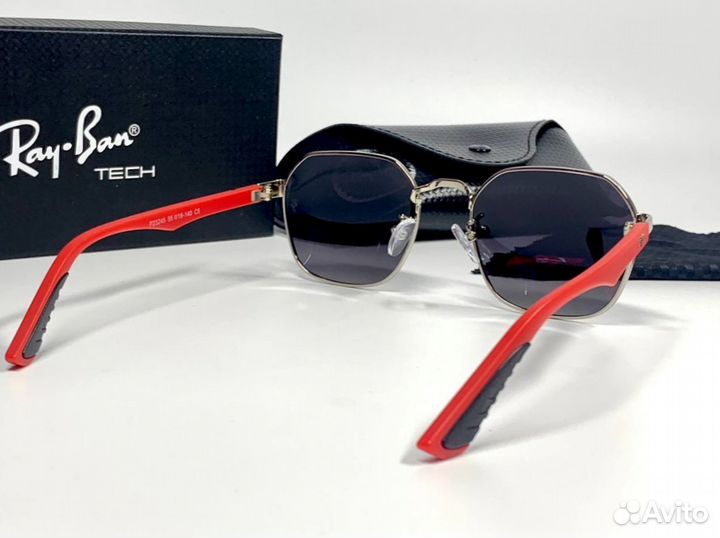 Очки Ray Ban ferrari серебристые