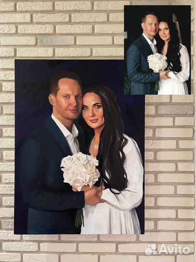 Портрет маслом на заказ по фото. Ручная работа