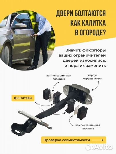 Ремкомплект ограничителей дверей Hyundai terracan