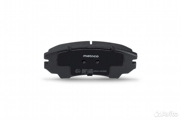 Metaco 3000-096 Колодки тормозные передние к-кт AS