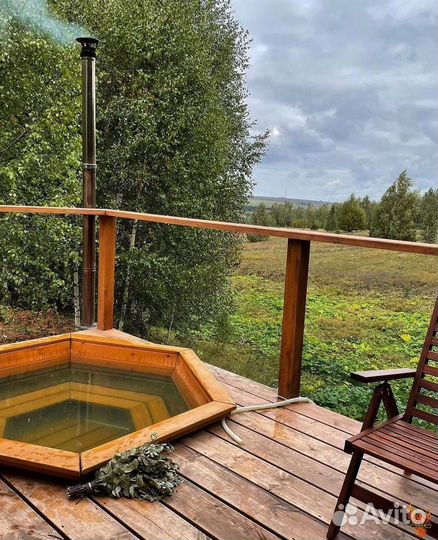 Уличная баня. Банный чан/Купель