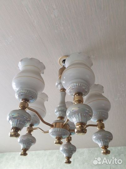 Люстра потолочная СССР фарфор ретро