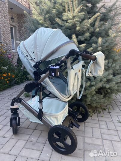 Коляска 2 в1 Люксмам 555 W (нежная мята )