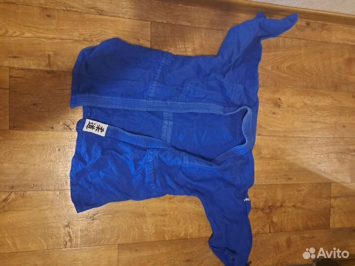 Кимоно для дзюдо синее на рост 158