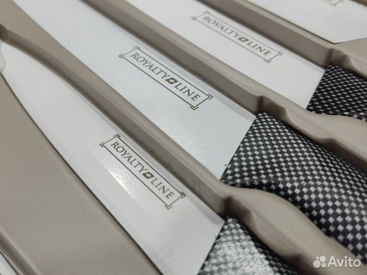 Набор ножей. Белые-сталь