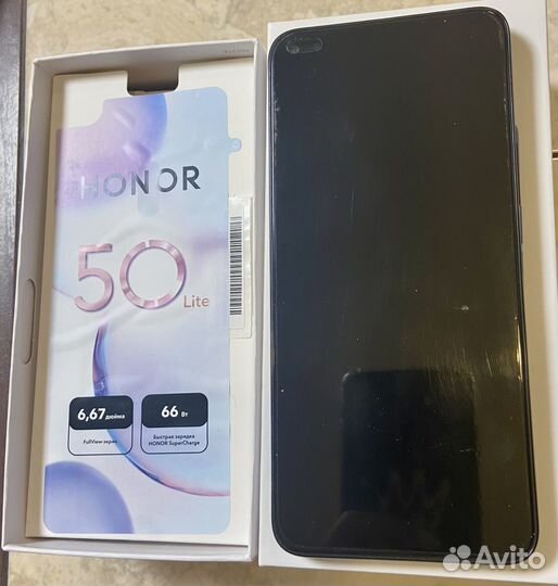 Телефон honor 50 lite черный