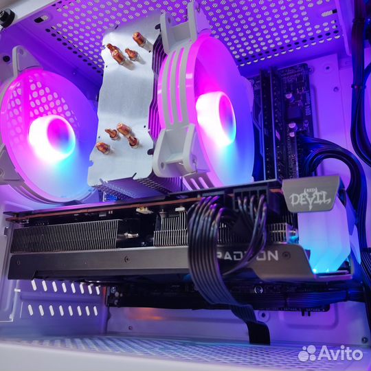 Игровой пк Ryzen 5600 + RX 6600XT 32 RAM 1tb SSD