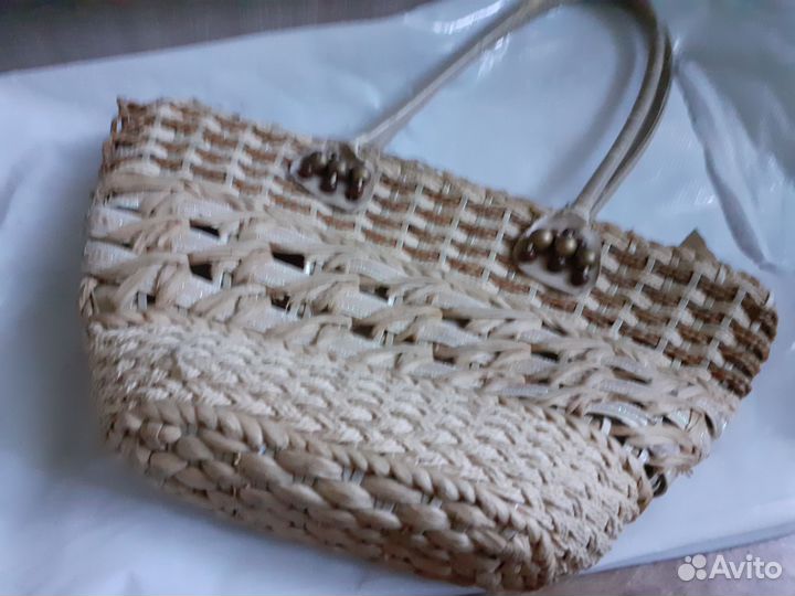 Винтажная сумка,плетёная