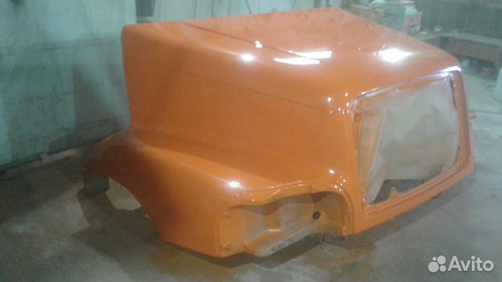 Ремонт капотов грузовых авто volvo, freightliner