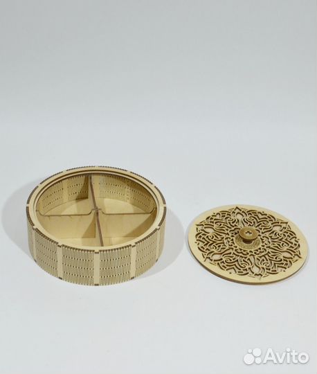 Шкатулка круглая