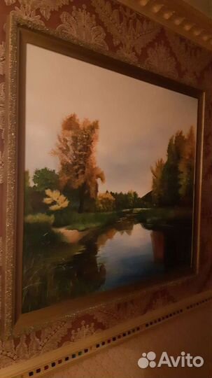 Вечерний пейзаж х.м. 1.0 х 0.9