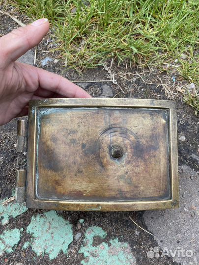 Старинная дверка для печки латунь