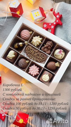 Шоколадные конфеты на новый год в подарок