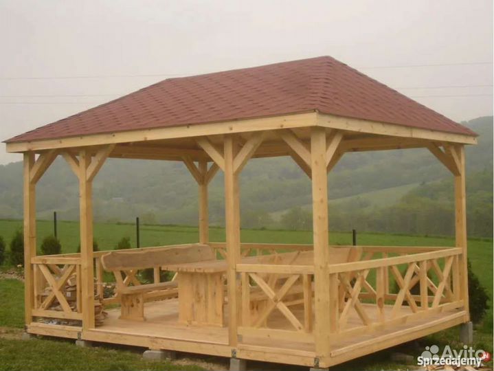 Беседка для дачи деревянная