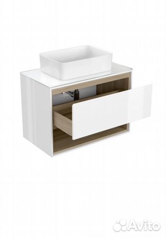 Тумба навесная со столешницей под раковину