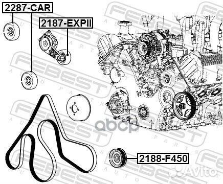 Ролик обводной 2188-F450 2188-F450 Febest