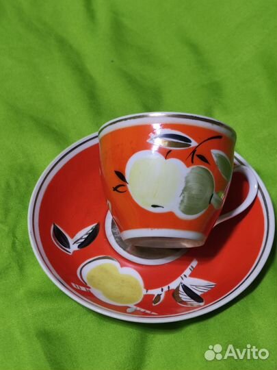 Чайная пара от сервиза яблоко Полонне СССР