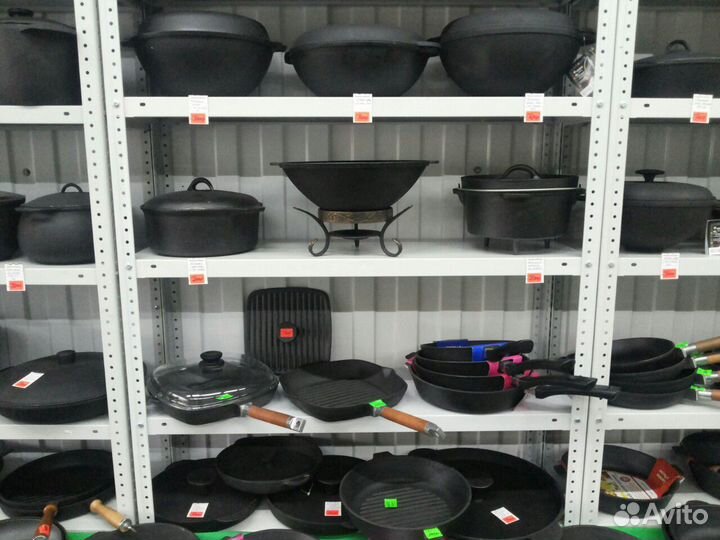 Чугунные сковороды,жаровни,сотейники