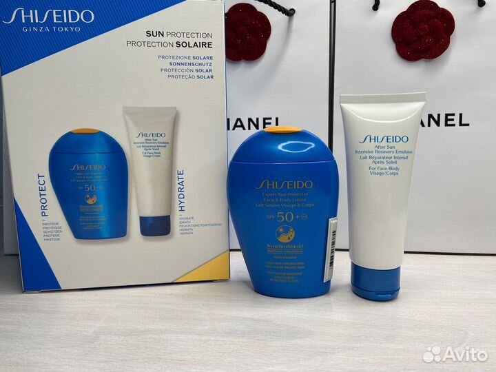 Shiseido набор солнезащитный для лица и тела