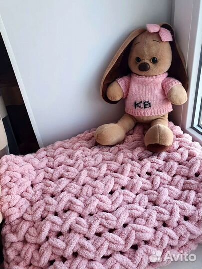 Плед детский, детский плед, вязаный плед