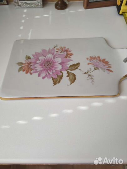 Фарфоровая сырная доска дулево