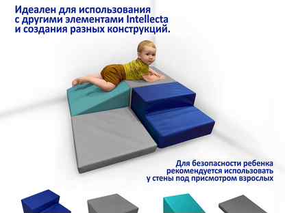 Мягкий кубик для малышей 40*40*20см, антислайд, Сергиев Посад