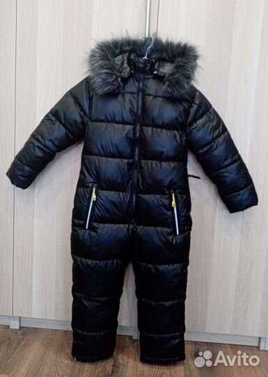 Зимний комбинезон для девочки 116 и шапка