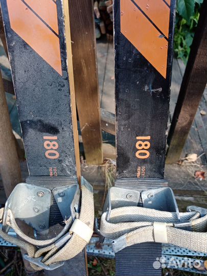 Лыжи деревянные СССР с креплениями 3 пары