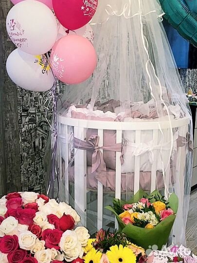 Детская овальная кроватка