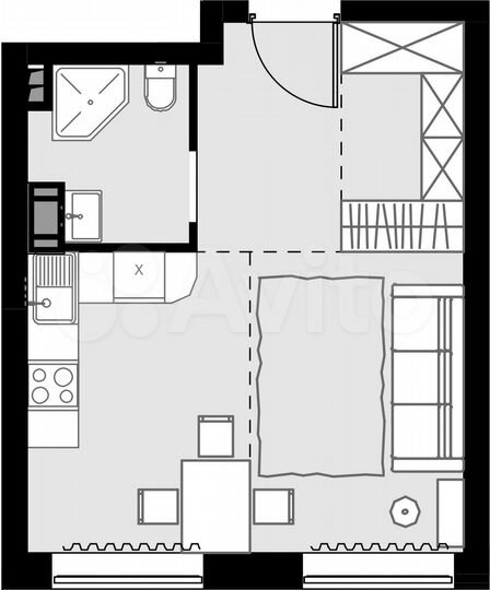 1-к. квартира, 45,2 м², 22/28 эт.