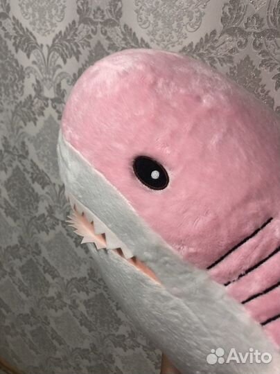 Мягкая игрушка розовая акула 90 см