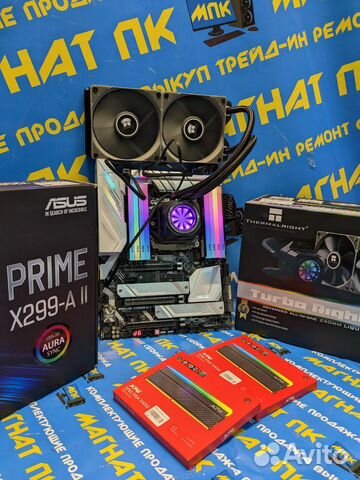 Топ комплект i9 10900X 64GB озу Asus Prime X299