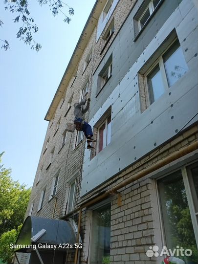 Высотные работы, утепление стен, фасад