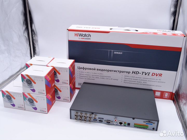 Видеокамеры купольные HiWatch 5MP ColorVu