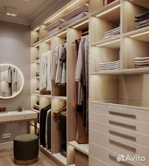 Гардеробная на заказ собственного производства