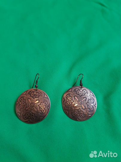 Серьги браслет медные для здоровья