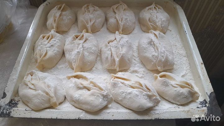 Пельмени, Манты ручной лепки