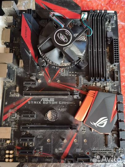 Материнская плата Asus strix B250H gaming + G4400