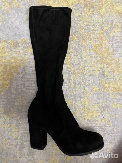 Сапоги женские демисезонные замшевые