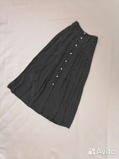 Длинная юбка в горошек вискоза Англия