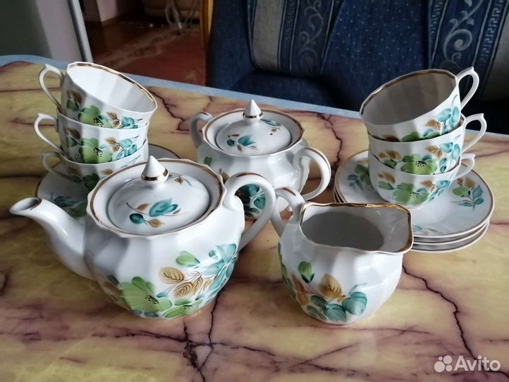 Сервиз чайный тонкий фарфор