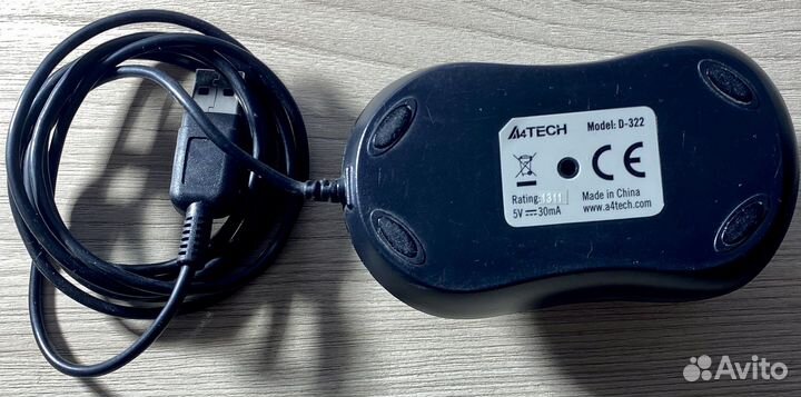 Компьютерная мышь A4Tech D-322 Holeless Black USB