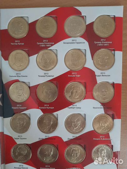 Монеты США президенты