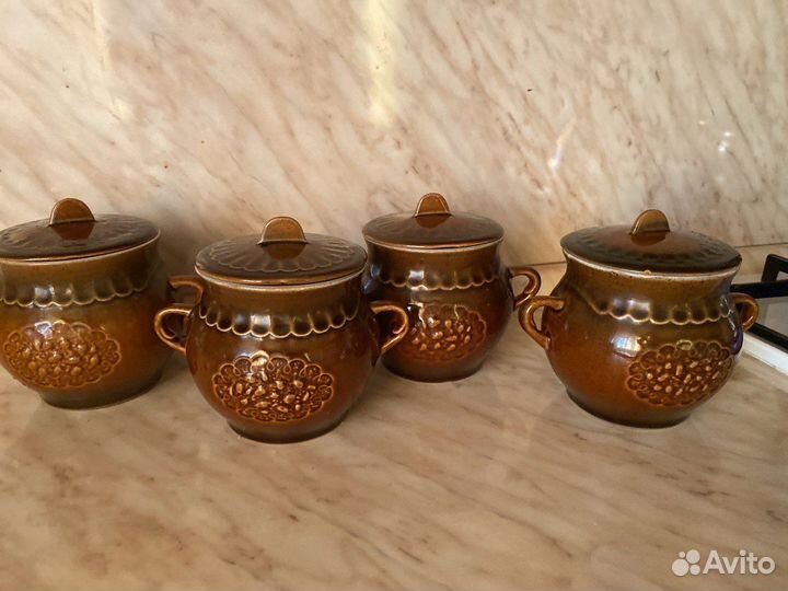 Посуда разная керамика чайник, банки, berghoff