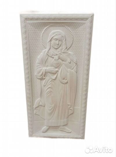 Гипсовое панно барельеф Икона:Святая Дева Мария