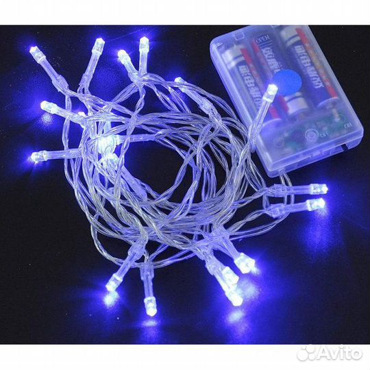 Гирлянда на Батарейках цветная 3 м