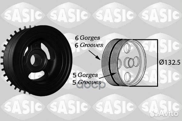 Шкив коленвала 2156068 Sasic