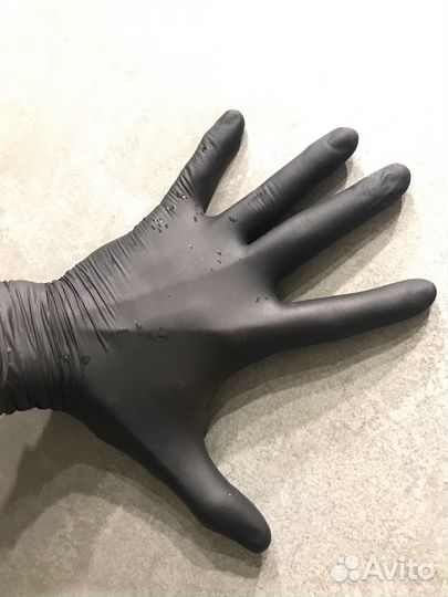 Перчатки нитриловые черные медицинские s,m,l