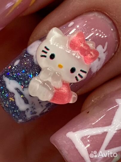 Hello kitty фигурки на ногти