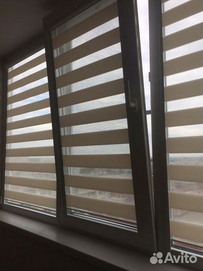 Рулонные шторы день ночь зебра D1261-S7754